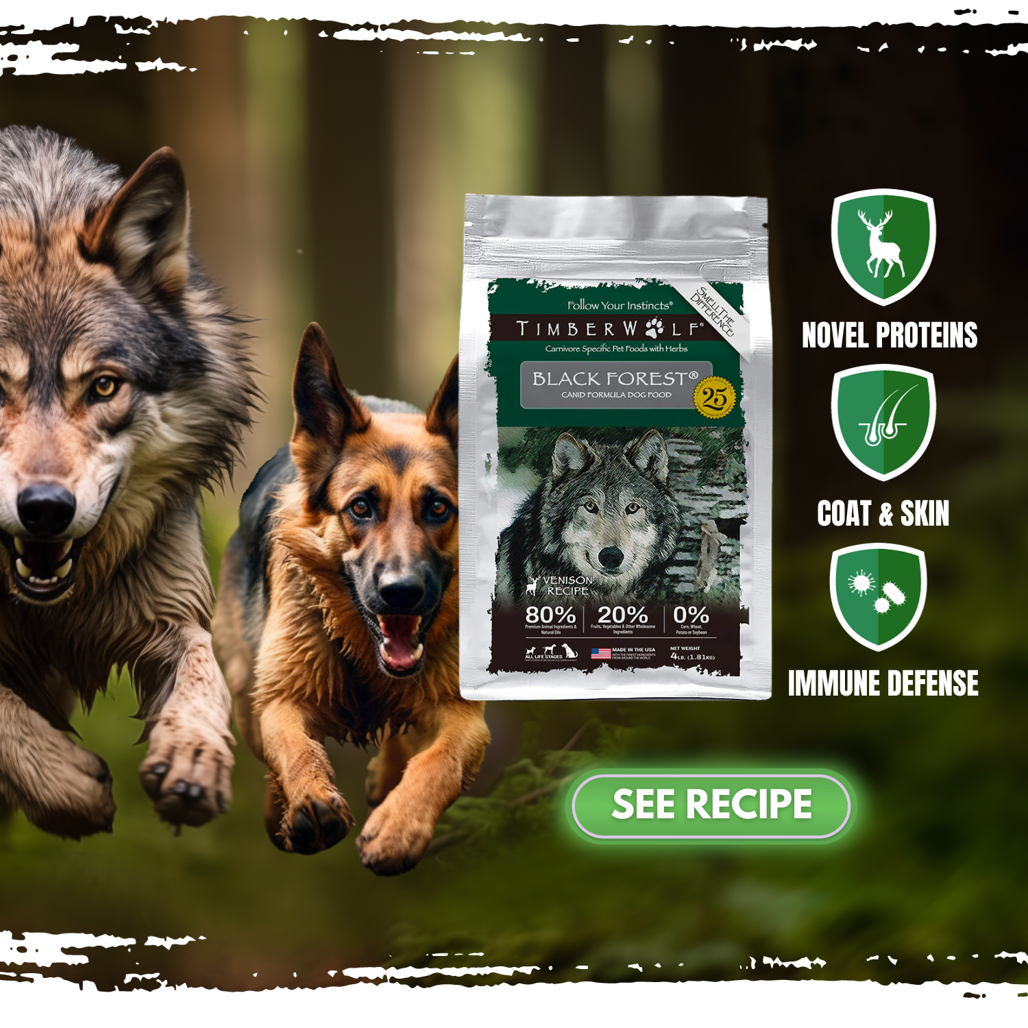 Timber wolf top dog food